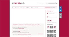 Desktop Screenshot of generi-biotech.com